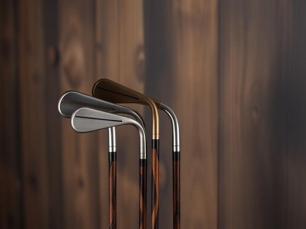 Vintage hickory clubs from 1900 to 1970